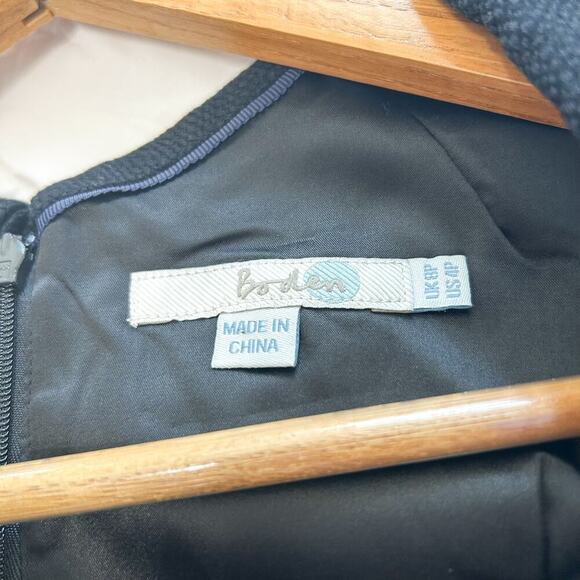 Boden Martha Black Sheath Dress Size 4 Petite Sleeveless Cotton Blend - Picture 9 of 11